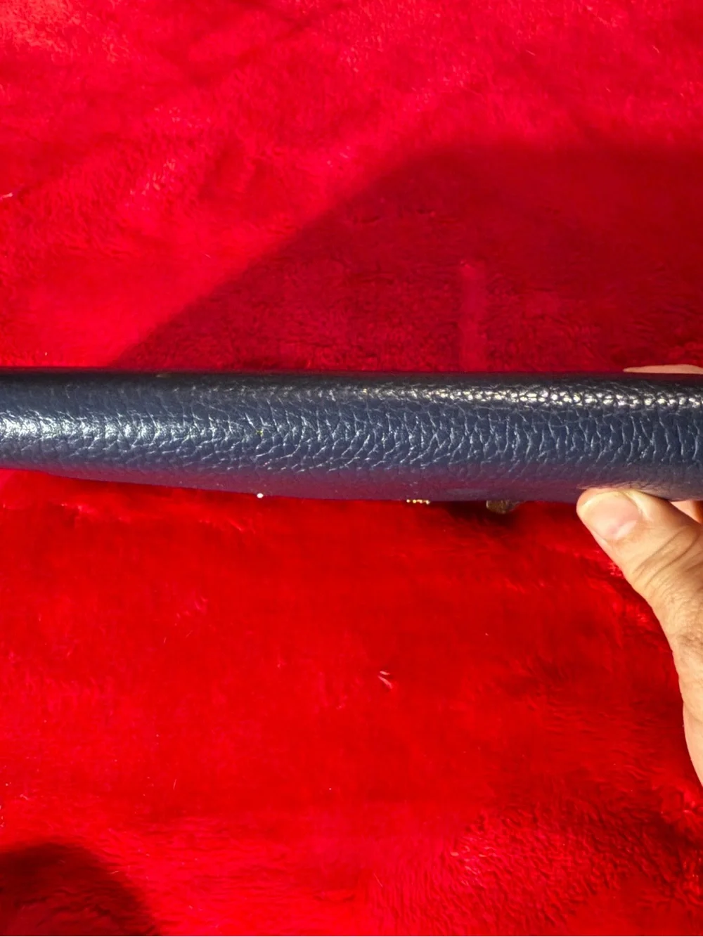 MICHAEL KORS Jet Set Navy Blue Pebbled Leather Double Zip Wallet